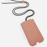 AllSaints Cybele Leather Phone Holder Terracotta Pink