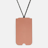 AllSaints Cybele Leather Phone Holder Terracotta Pink