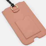 AllSaints Cybele Leather Phone Holder Terracotta Pink