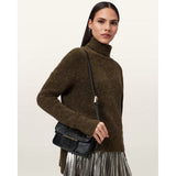 AllSaints Jupiter Leather Crossbody Bag In Black