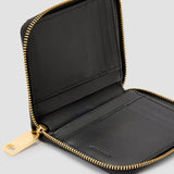 AllSaints Lena Leather Zip Wallet In Black