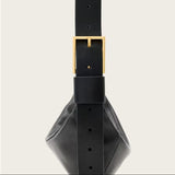 AllSaints Luna Slouchy Leather Crossbody Bag in Black