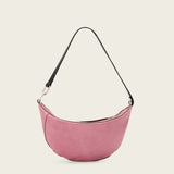 AllSaints Luna Slouchy Leather Crossbody Bag In Raspberry Pink