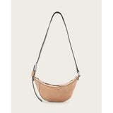 AllSaints Luna Suede Crossbody In Fango Brown