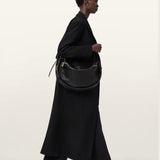AllSaints Noemie Leather Shoulder Bag in Black
