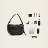 AllSaints Noemie Leather Shoulder Bag in Black