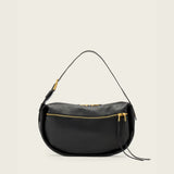 AllSaints Noemie Leather Shoulder Bag in Black
