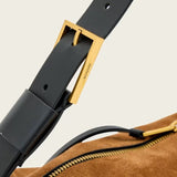 AllSaints Noemie Suede Shoulder Bag In Tobacco Brown