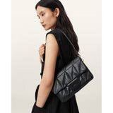 AllSaints Ondine Quilted Leather Shoulder Bag In Black
