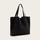 AllSaints Underground Logo Printed Tote Bag In Black/Chalk