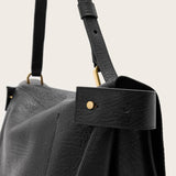 AllSaints Ursa Grain Leather Satchel Bag In Black