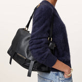 AllSaints Ursa Grain Leather Satchel Bag In Black