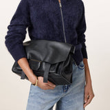 AllSaints Ursa Grain Leather Satchel Bag In Black