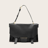 AllSaints Ursa Grain Leather Satchel Bag In Black