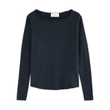 American Vintage Sonoma Slubbed Cotton Top In Navy