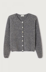 American Vintage Vitow Button Cardigan in Grey