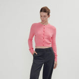 American Vintage Women's Cardigan Razpark in Candy Pink Melange