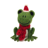 Amica Felt Christmas Frog With Hat