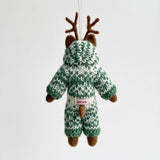 Amica Felt Reindeer In Onesie Decoration