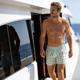 Après Flamingos Swim Shorts in Mint Green