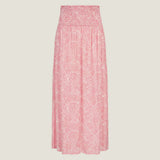 Aspiga Brady Viscose Crinkle Skirt in White/Pink