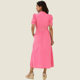 Aspiga Esha Organic Cotton Cheesecloth Dress in Pink