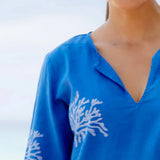 Aspiga Guadalupe Short Organic Cotton Tunic in Blue/White