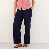 Aspiga Koya Organic Cotton Cheesecloth Trousers in Navy