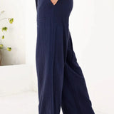Aspiga Koya Organic Cotton Cheesecloth Trousers in Navy