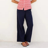 Aspiga Koya Organic Cotton Cheesecloth Trousers in Navy