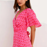 Aspiga Mimi EcoVero™ Dress in Pink/Red