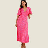 Aspiga Mimi EcoVero™ Dress in Pink/Red