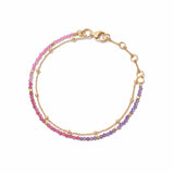Astley Clarke Gold Fine Biography Purple and Pink Ombre Bracelet With Amethyst