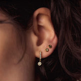 Astley Clarke Gold Polaris Black Spinel Stud Earrings