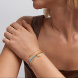 Astley Clarke Gold Polaris North Star White Sapphire Station Bracelet