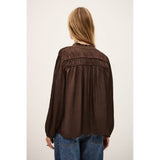 ba&sh Cessia Shirt In Chocolat