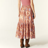ba&sh Clarie Flowing Midi Skirt In Pink