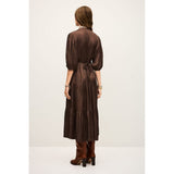 ba&sh Cleli Short Gathered Dress In Brown