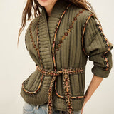 ba&sh Cocoon Jacket In Khaki Green