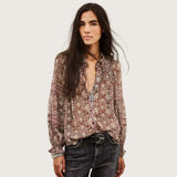 ba&sh Denna Blouse In Burgundy