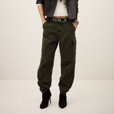 ba&sh Fino Cargo Jogger Trousers In Khaki Green