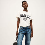 ba&sh Ioni Varsity-style T-shirt in Ecru