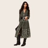 ba&sh Kacy Dress In Kaki