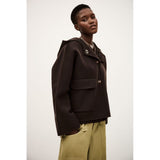ba&sh Kove Hooded jacket In Brown