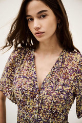 ba&sh LARIOL short-sleeved dress In Purple