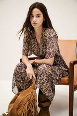 ba&sh LARIOL short-sleeved dress In Purple