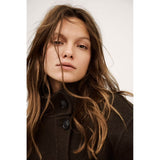 ba&sh LOURTHNEY Short Belted Coat In Khaki