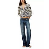 ba&sh Martha Top In Navy