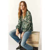 ba&sh Menaelle Blouse In Green