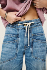 ba&sh MIMA Elasticated Waist Jeans In Blue